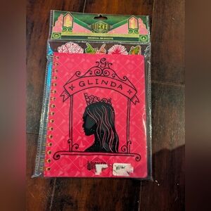 Wicked Journal Spiral Bound Pink Glinda Bookmarks Sections 96 Pages 8" x 6" New